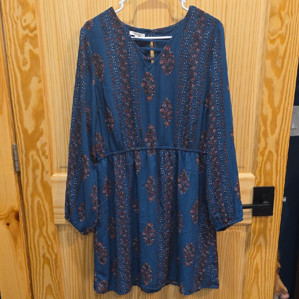 Maurices Blue and Brown Mini Dress